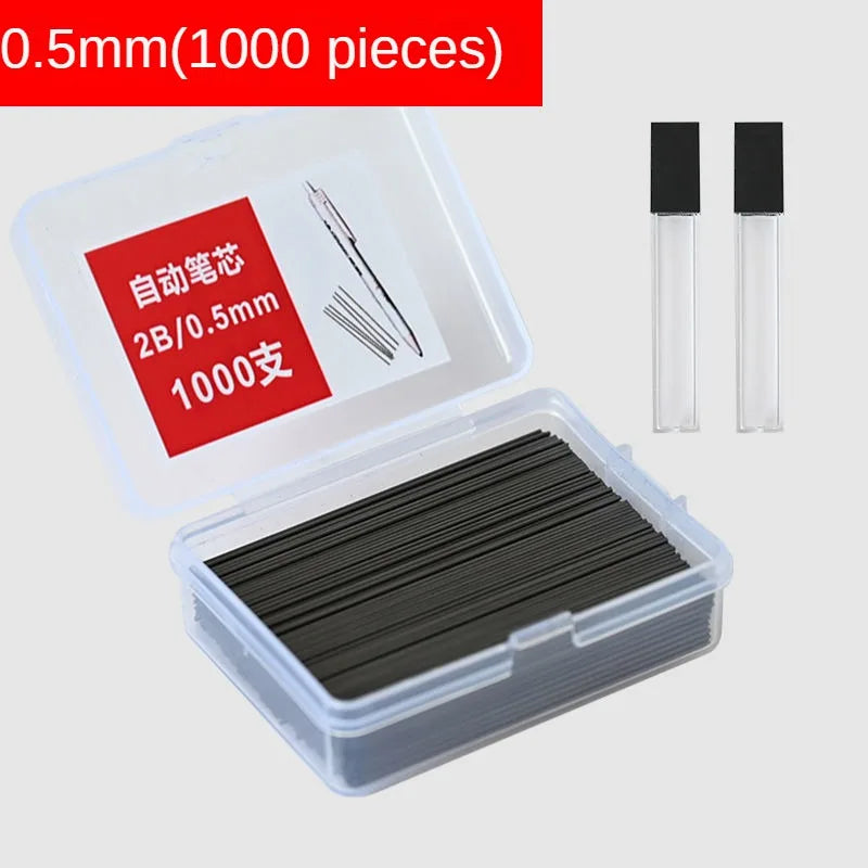 Precision Pro 1000Pcs Mechanical Pencil Core Refills - 0.5 & 0.7mm 2B