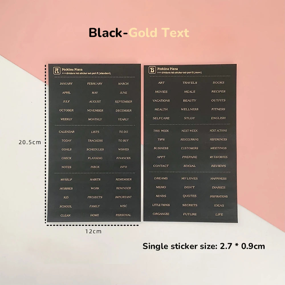 A6/A7 Binder Index Dividers & Filing Pages