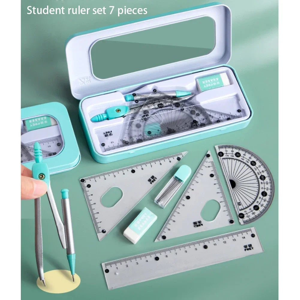 7-Piece Math Set in Metal Box