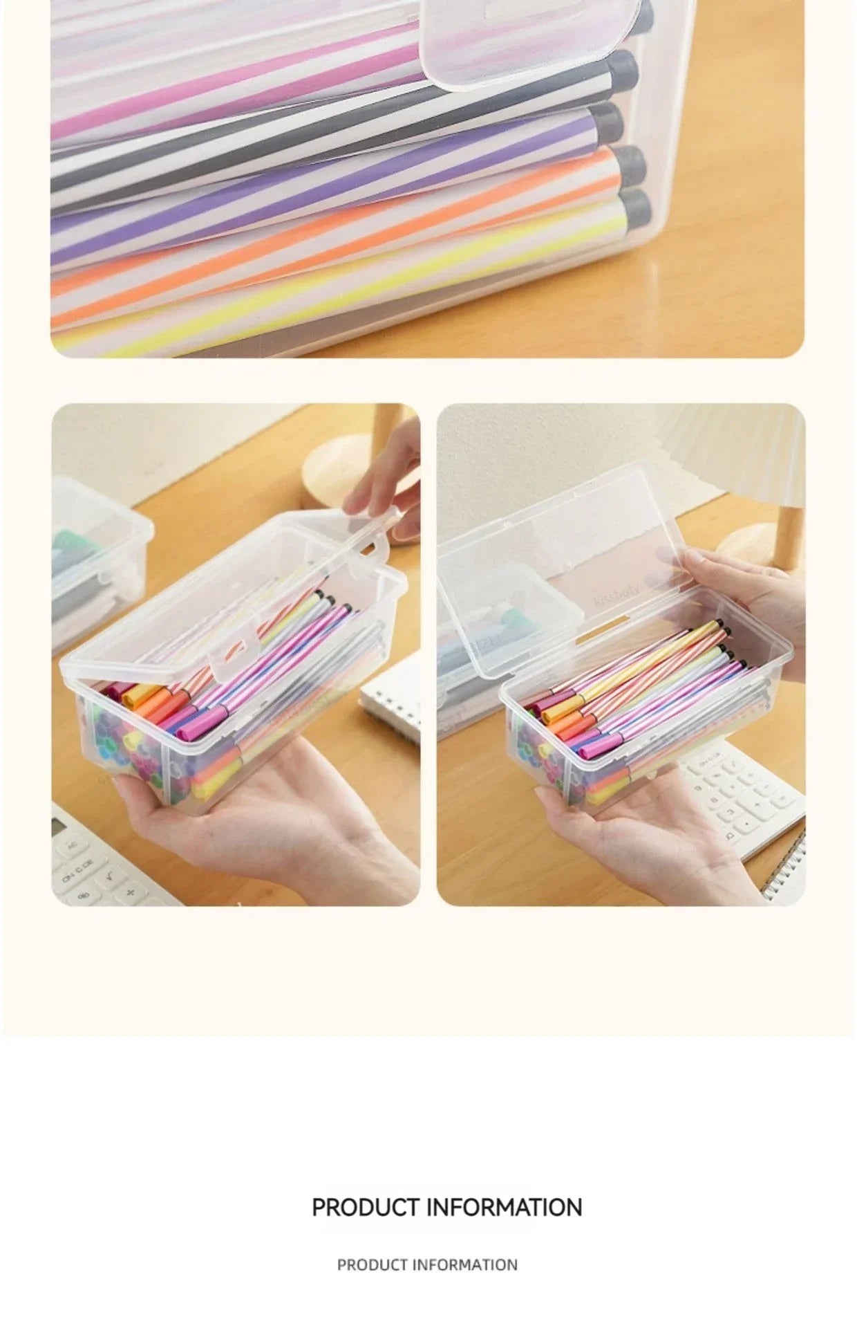 MOONBIFFY Large Capacity Transparent Pencil Case