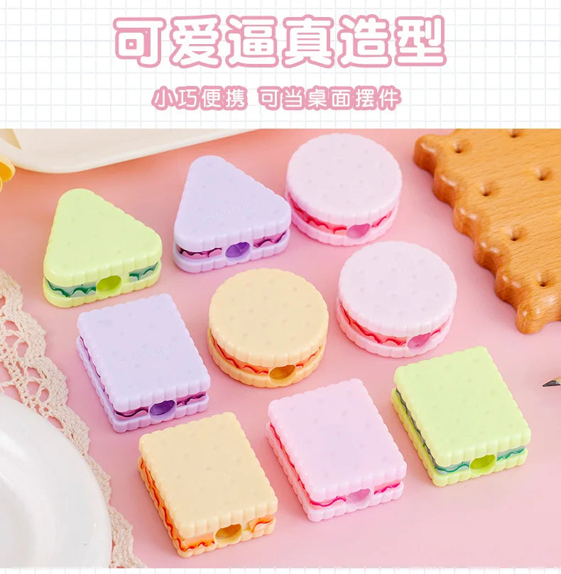 Kawaii Cookie Pencil Sharpener Set