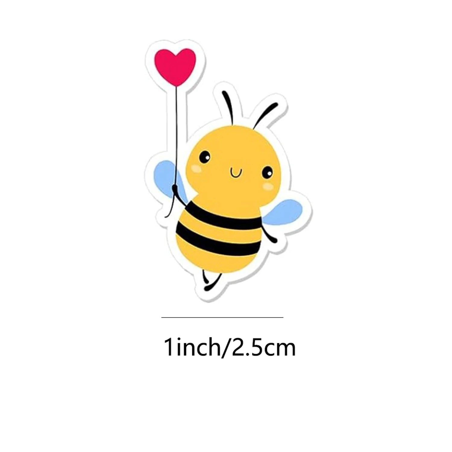 Buzzing Bee Cartoon Stickers Pack