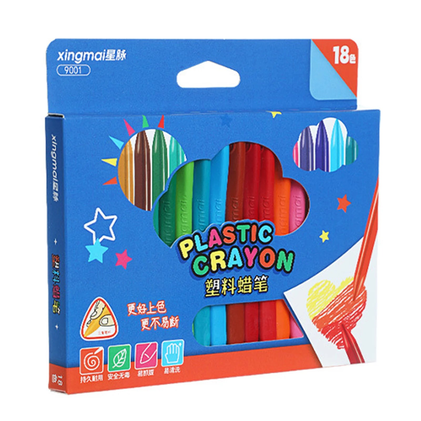 Double-Head Erasable Triangle Crayon Kit