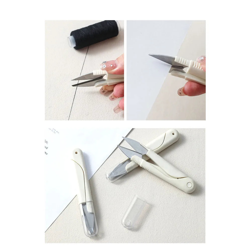 Stainless Steel Spring Scissors with Cover