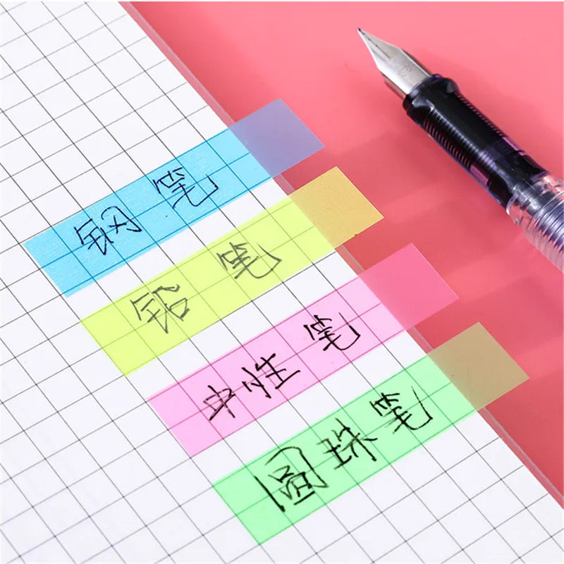 200 Sheets Colorful Transparent Sticky Notes