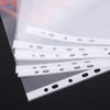 100pcs 11-Hole Transparent Plastic File Folders