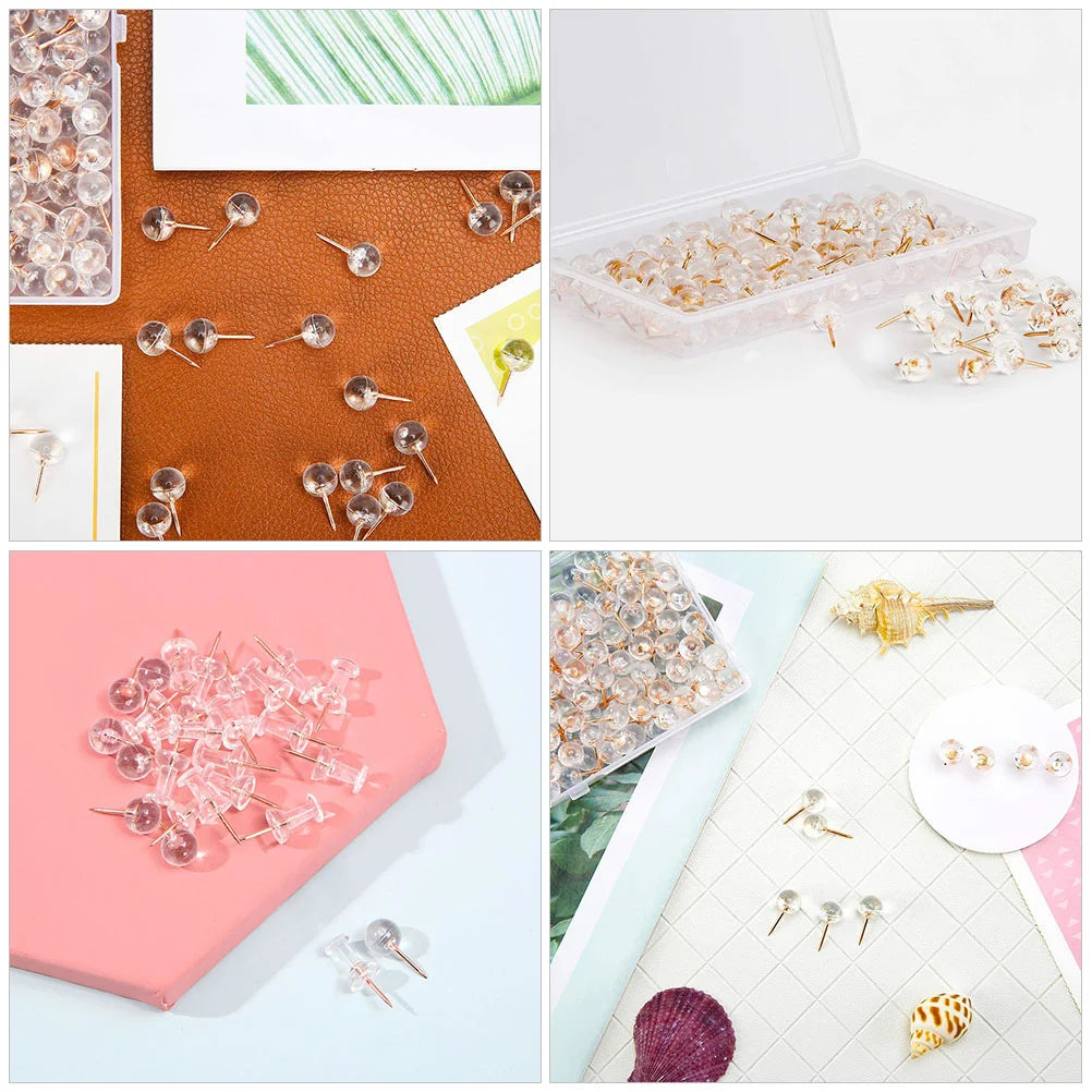 Delicate Decor Compact Push Pins - 50 Pcs