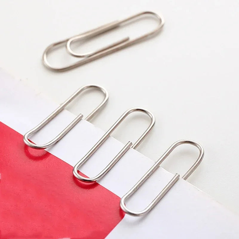 500/300/100/50PCS Silver Metal Paper Clips