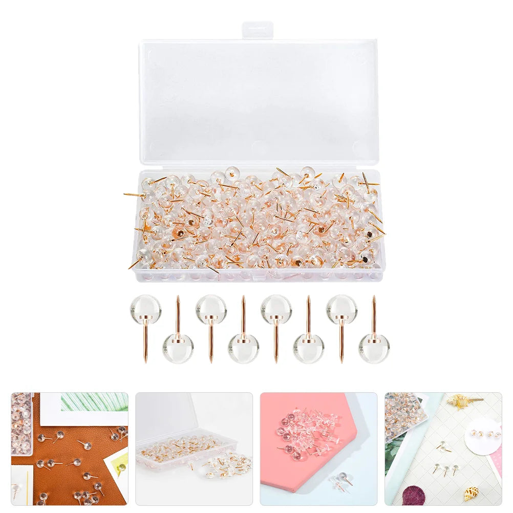 Delicate Decor Compact Push Pins - 50 Pcs