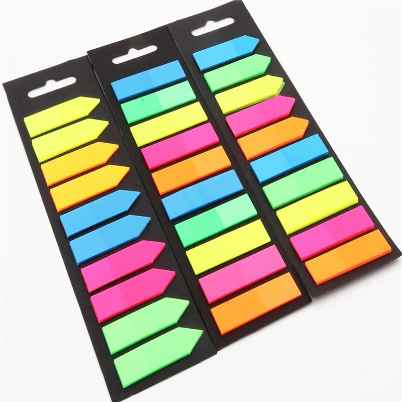 200 Sheets Colorful Transparent Sticky Notes