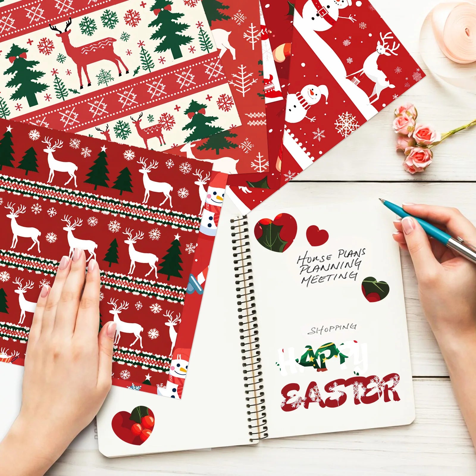 24 Sheets Merry Christmas Scrapbook Paper Pad