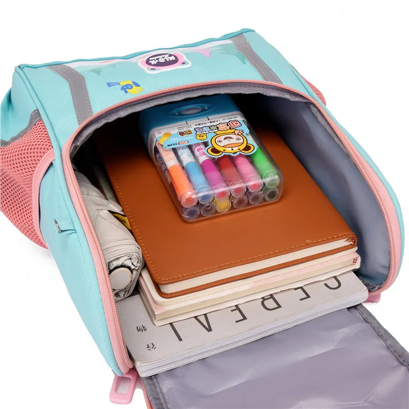 Waterproof Orthopedic Schoolbag for 1st to 3rd Grade