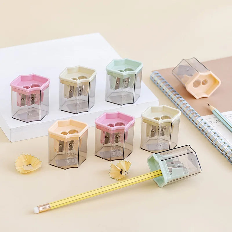 2-Pack Creative Double Holes Pencil Sharpener