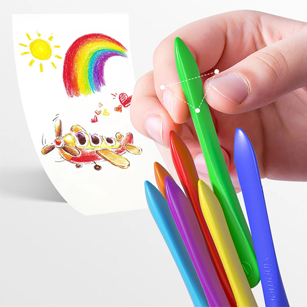 Double-Head Erasable Triangle Crayon Kit