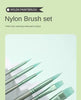 Beginner's Watercolor Brush Set - 4/6 Pcs Pointed Round Flat Head Nylon Hair