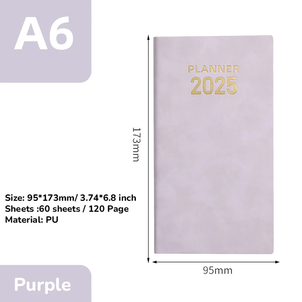 2025 A6 Daily & Weekly Agenda Planner Notebook