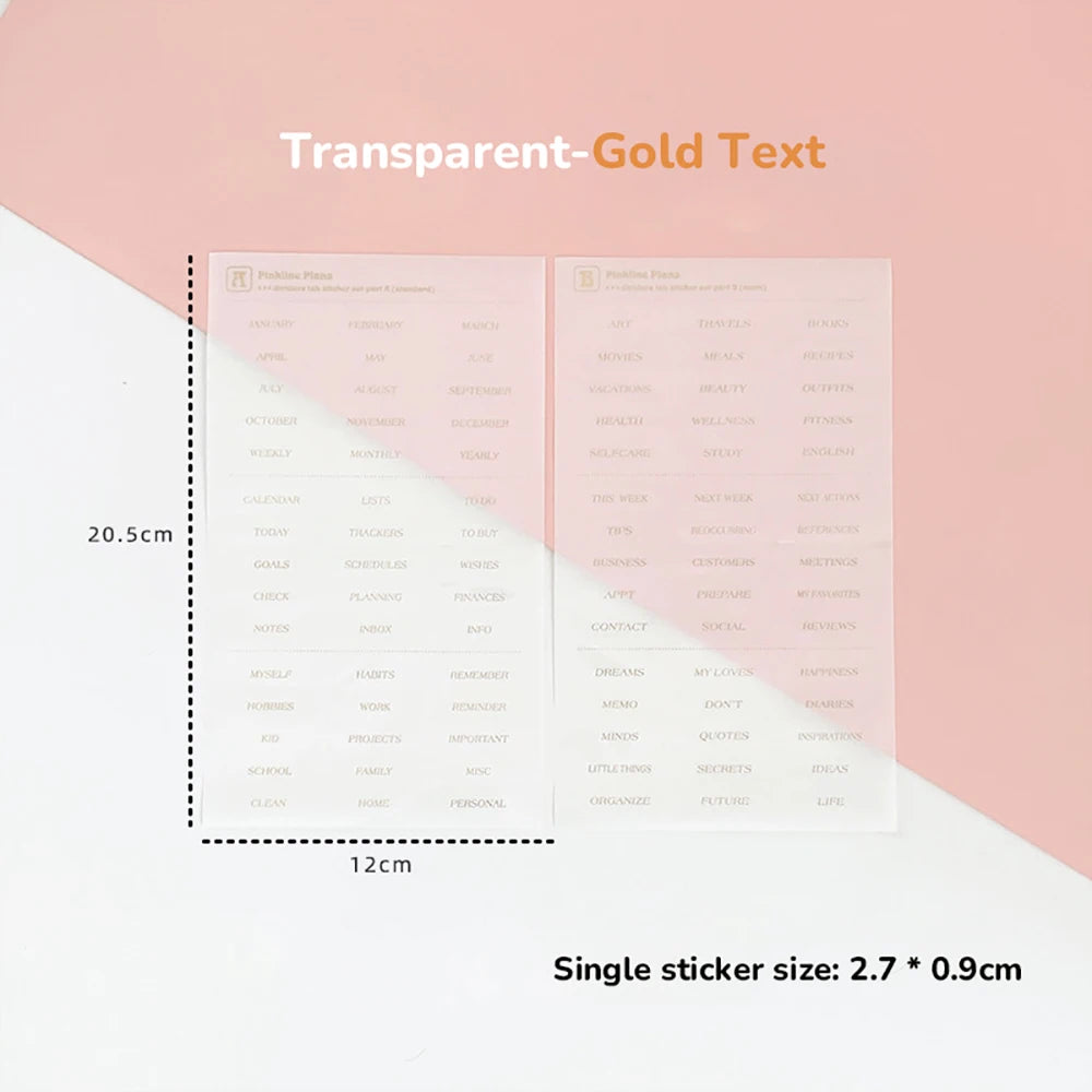 A6/A7 Binder Index Dividers & Filing Pages