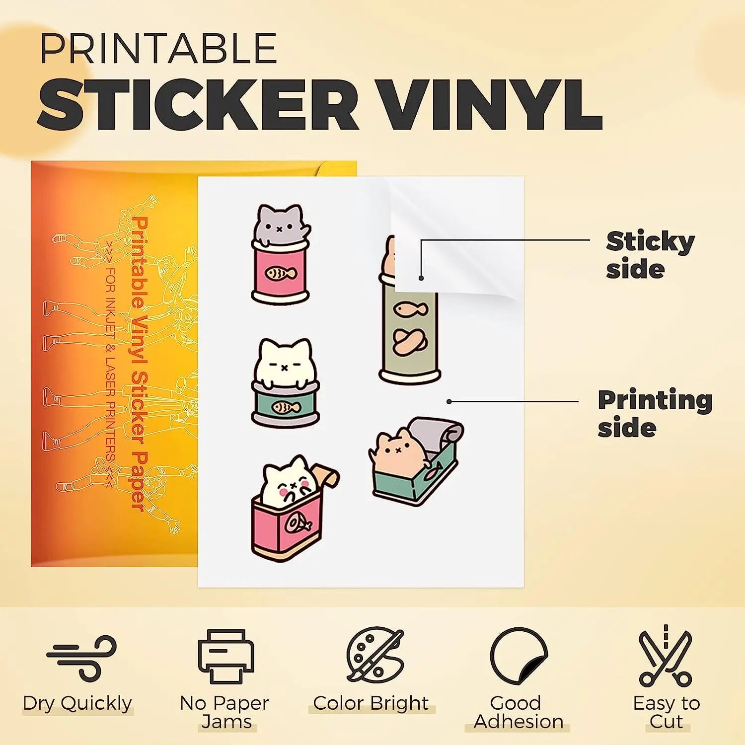 HTVRONT Printable Vinyl Sticker Paper