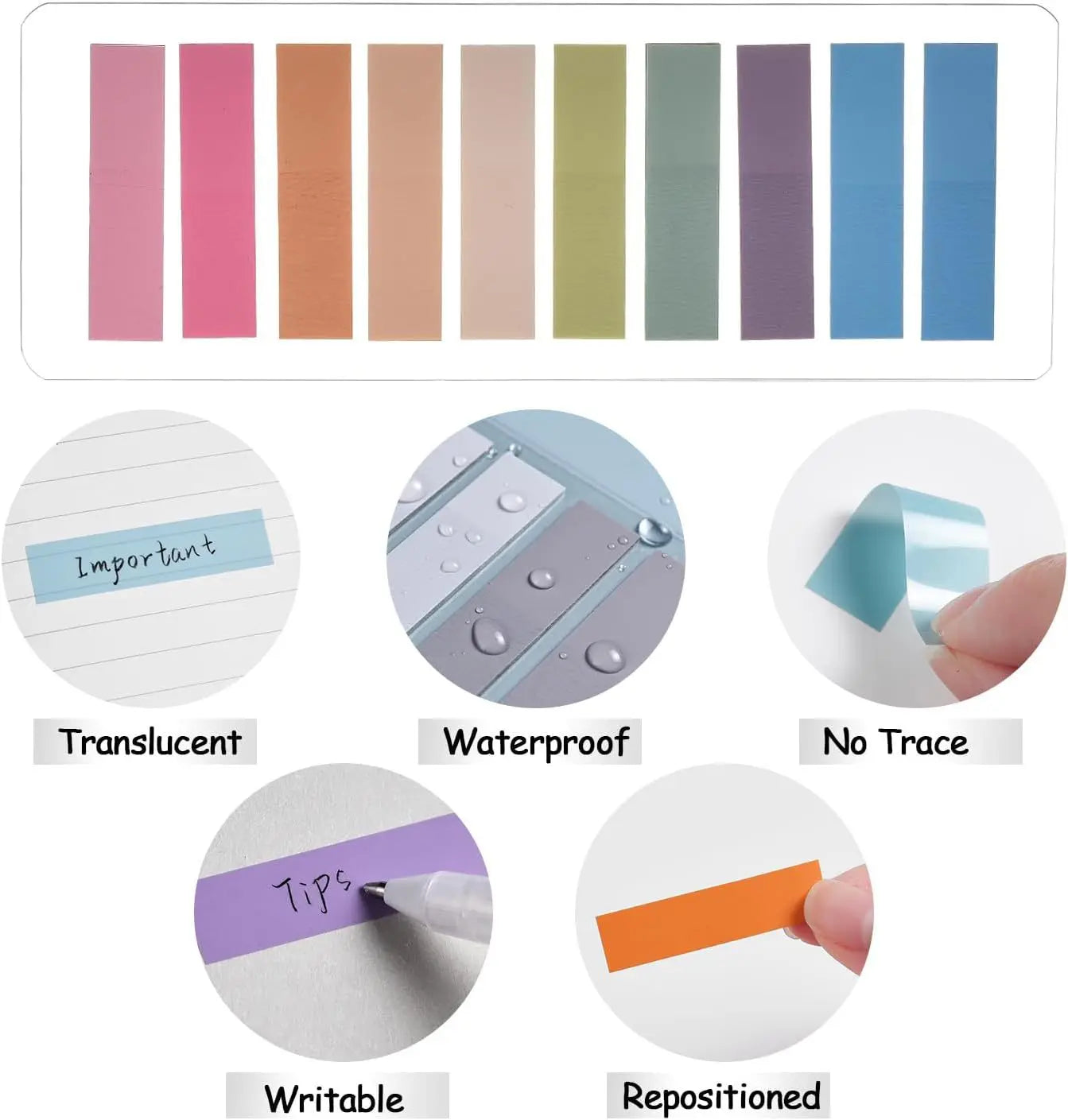 200-3600 Sheets Transparent Index Memo Pads