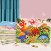 30-Piece Colorful Dinosaur and Animal Wooden Jigsaw Puzzles for Preschool Learning