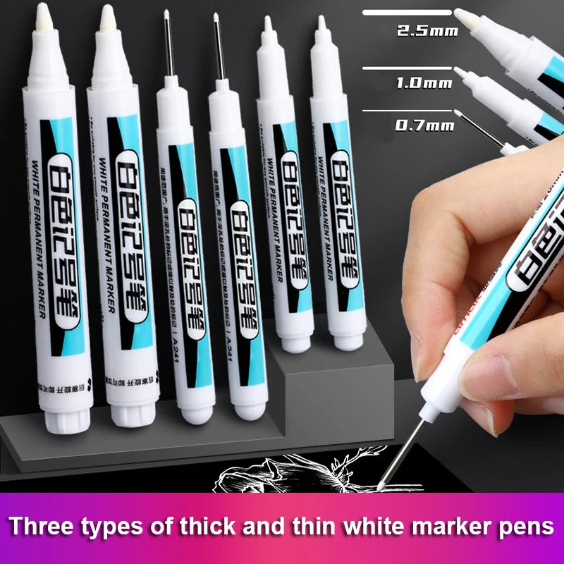 White Permanent Marker Pens