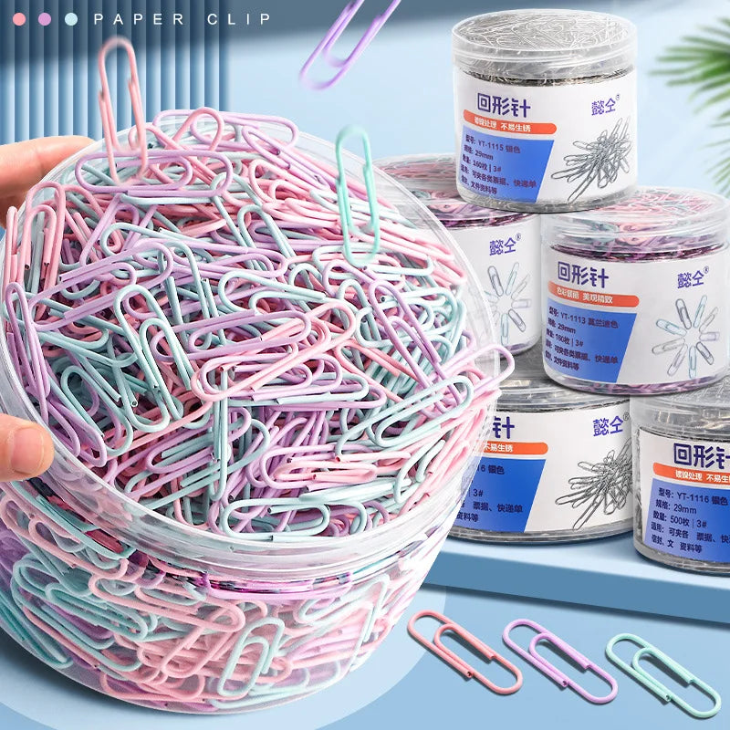 160PCS Colorful U-Shaped Paper Clips