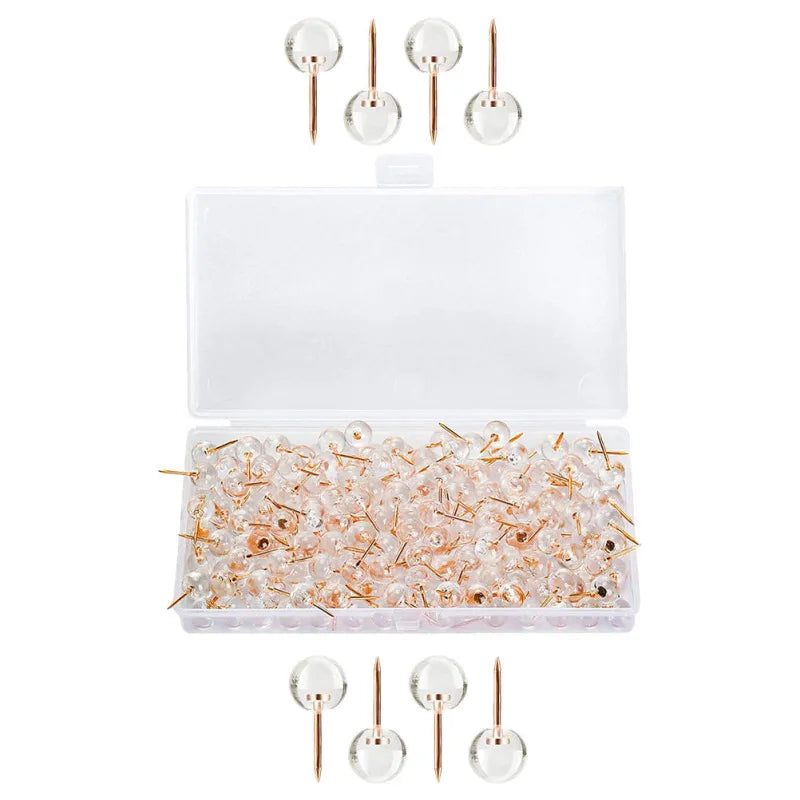 Delicate Decor Compact Push Pins - 50 Pcs