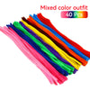 CraftyPipes Chenille Stem Set – 40/100 Pcs Colorful Pipe Cleaners